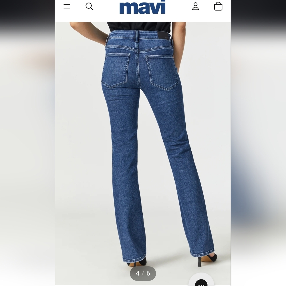 Mavi Women's Dark Blue Flare Jeans